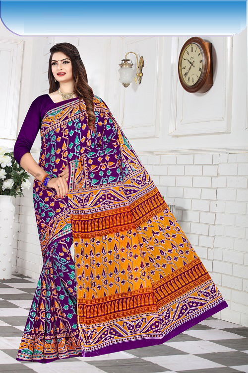 Dhoom 1 Casual Daily Wear Wholesale Cotton Printed Sarees
